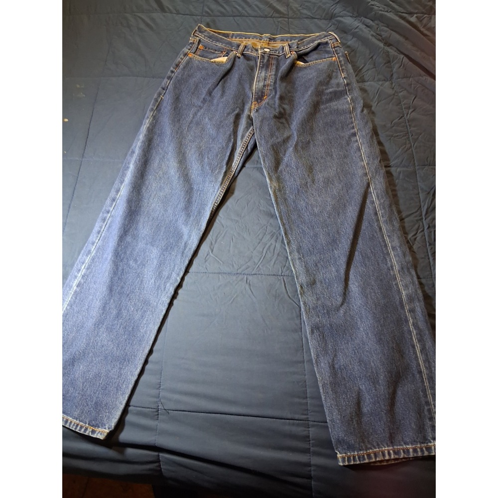 Levis 550 Mens Relaxed Fit Tapered Leg Blue Denim Jeans 36x34 Medium Wash